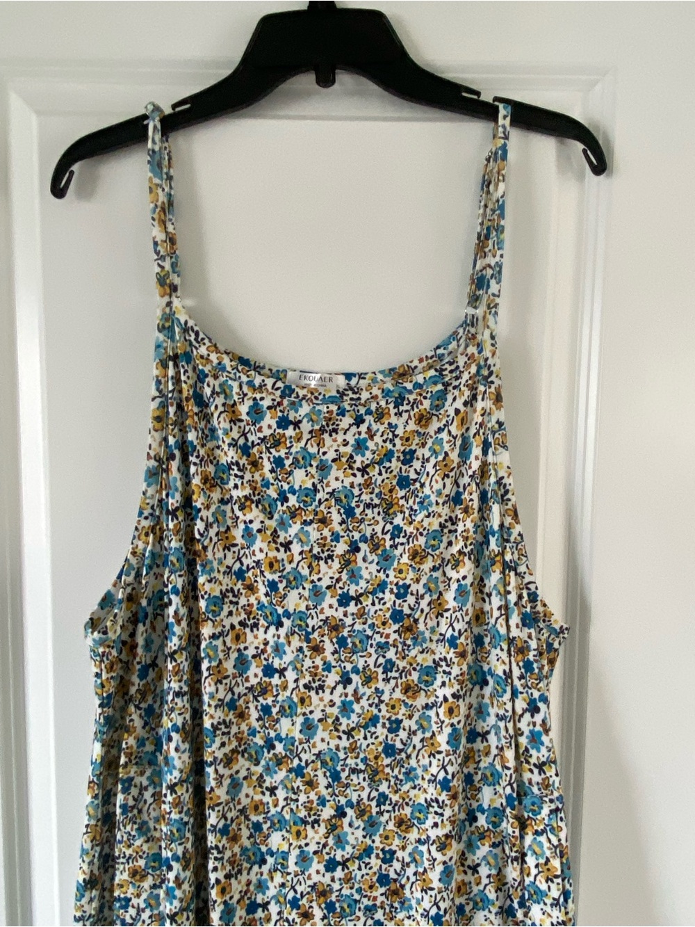 NWOT - Ekouaer Floral Wide Leg Jumpsuit Overalls XL - Picture 4 of 5